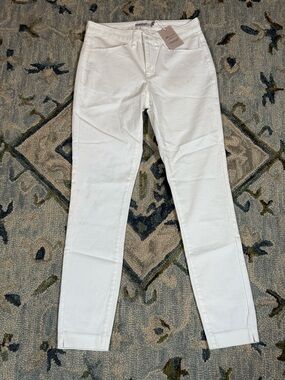 NWT Peter Millar Women’s Luxury Stretch White Skinny Jeans Size 2 High Rise